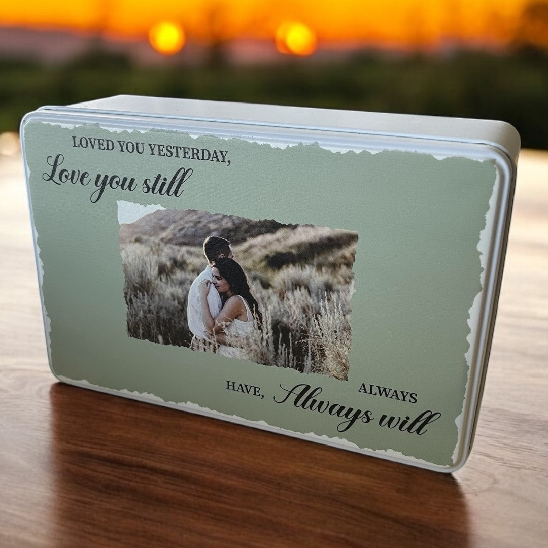 valentines day tin, personalised valentines gift