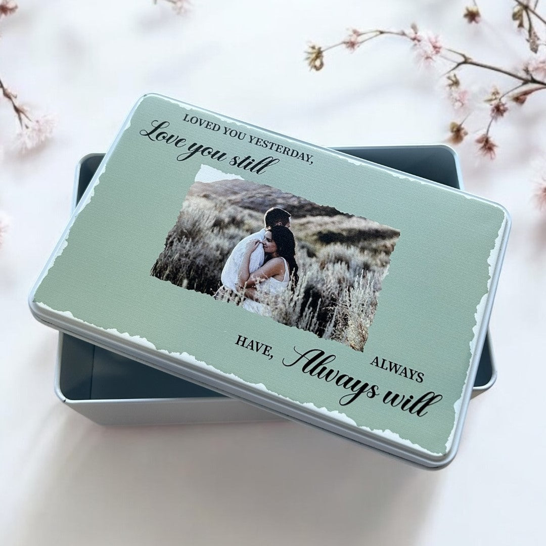 valentines day tin, personalised valentines gift