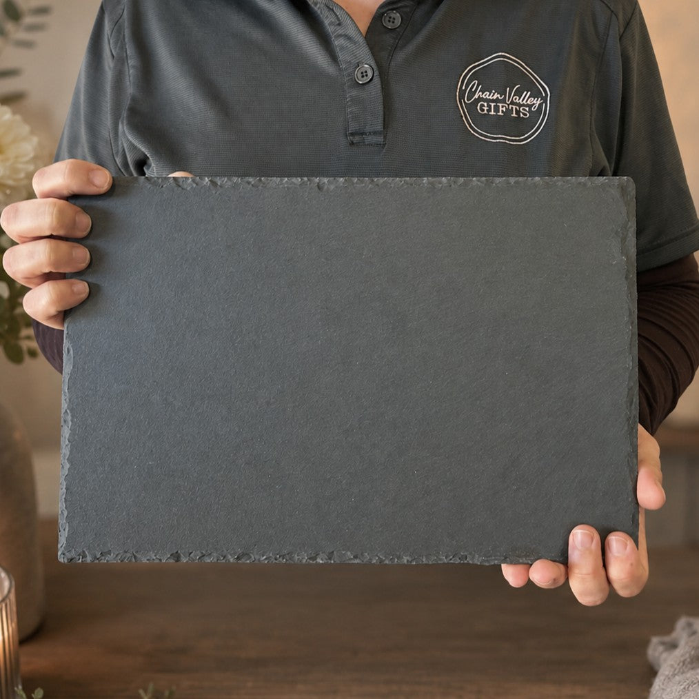 large 300 x 200mm slate garden plaque