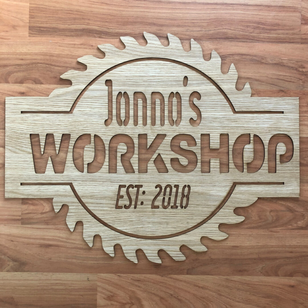 Laser Cut Workshop Sign - Chain Valley Gifts