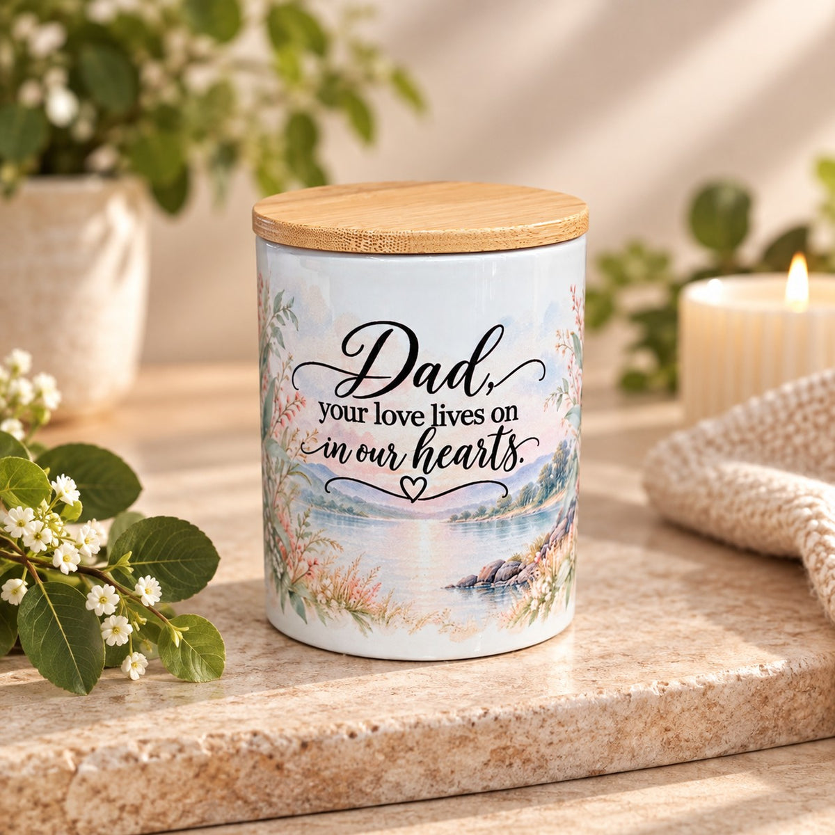loss of father sympathy candle