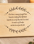 wooden memorial box