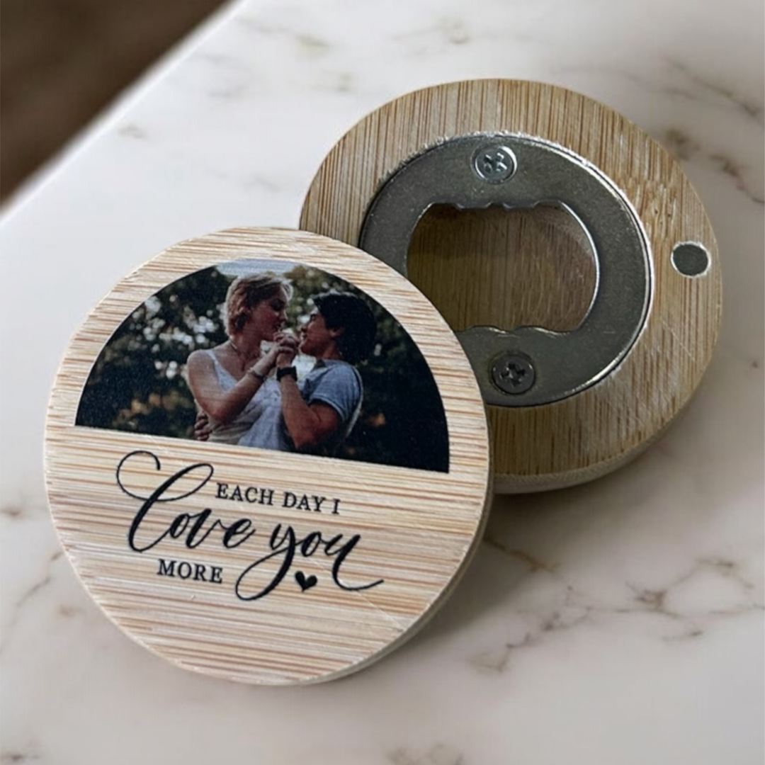 personalised bottle opener, valentines day gift