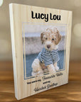 Personalised pet memorial photo block wooden keepsake