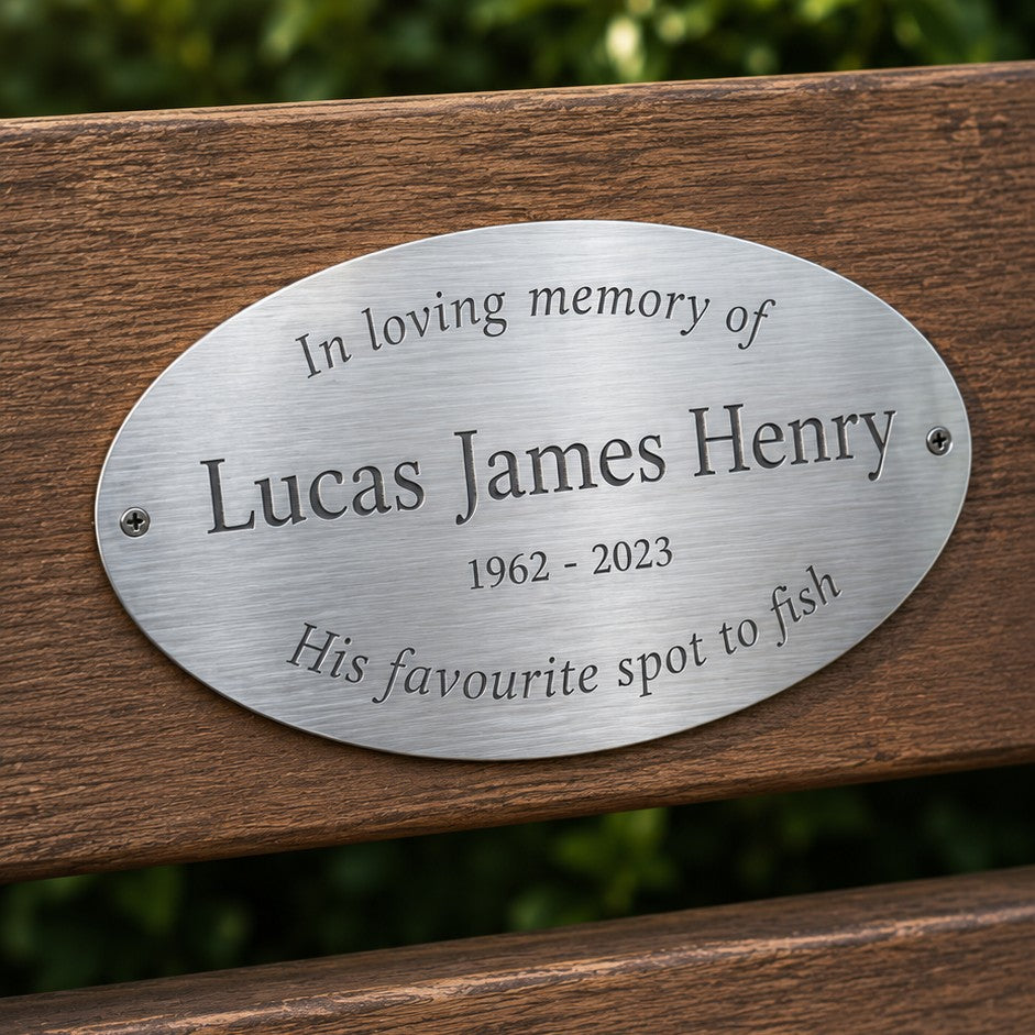 engraved memorial plaque