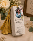 Memorial keepsakes to share printed on premium white acrylic in bundles of 10 to 100