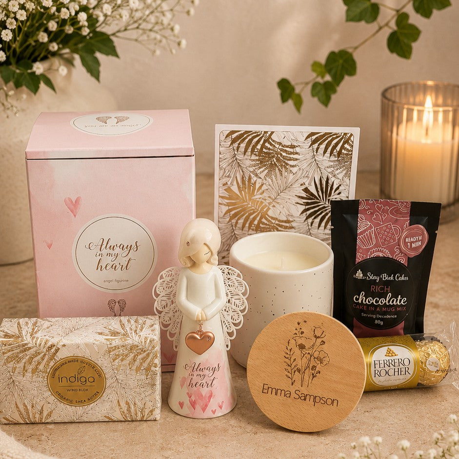 memorial hamper with candle