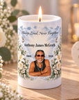 memorial photo candle