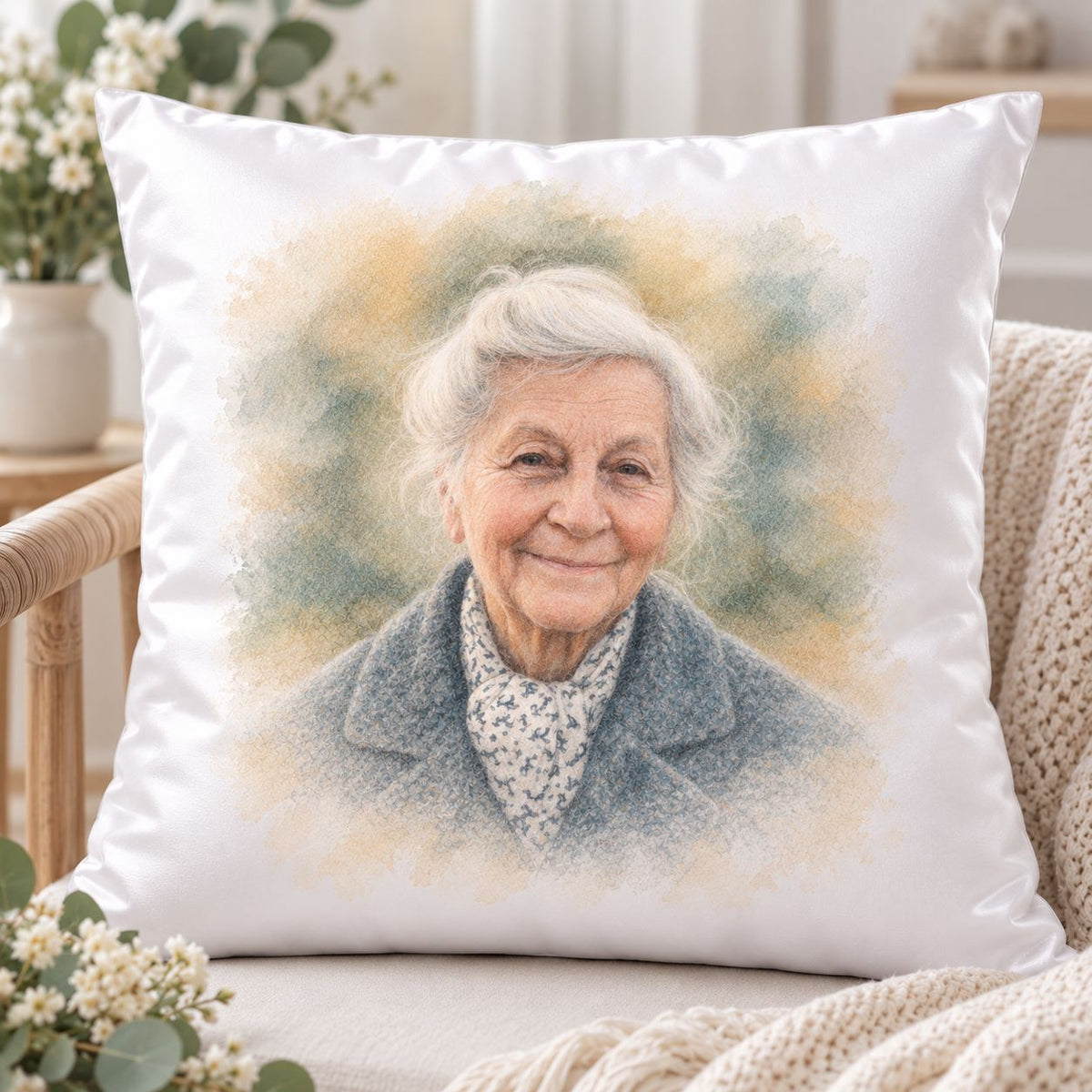 memorial photo cushion