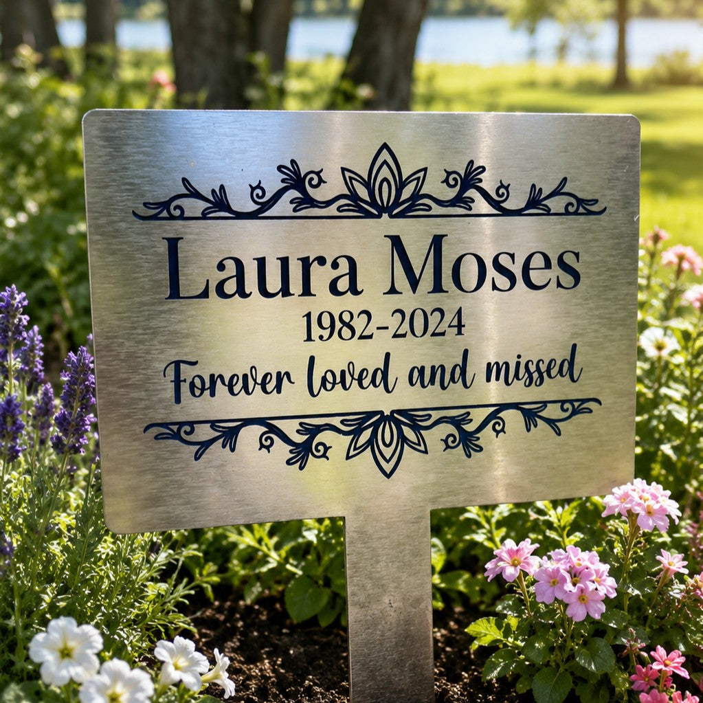 memorial engraved garden marker