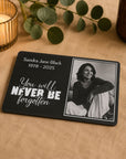 personalised metal wallet card for memorials