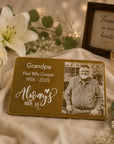 memorial metal wallet card