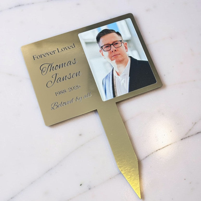 personalised memorial garden stake 
