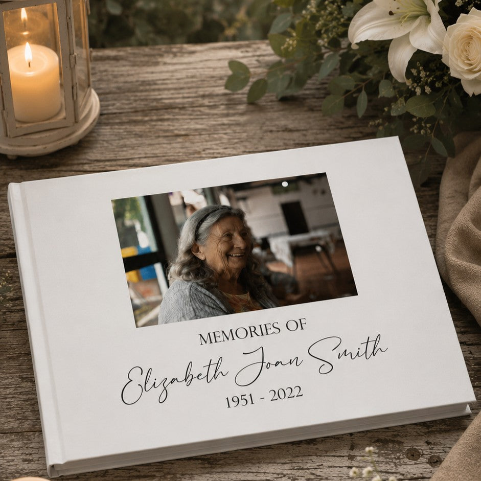 funeral book personalised