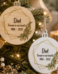 forever in our hearts memorial ornament
