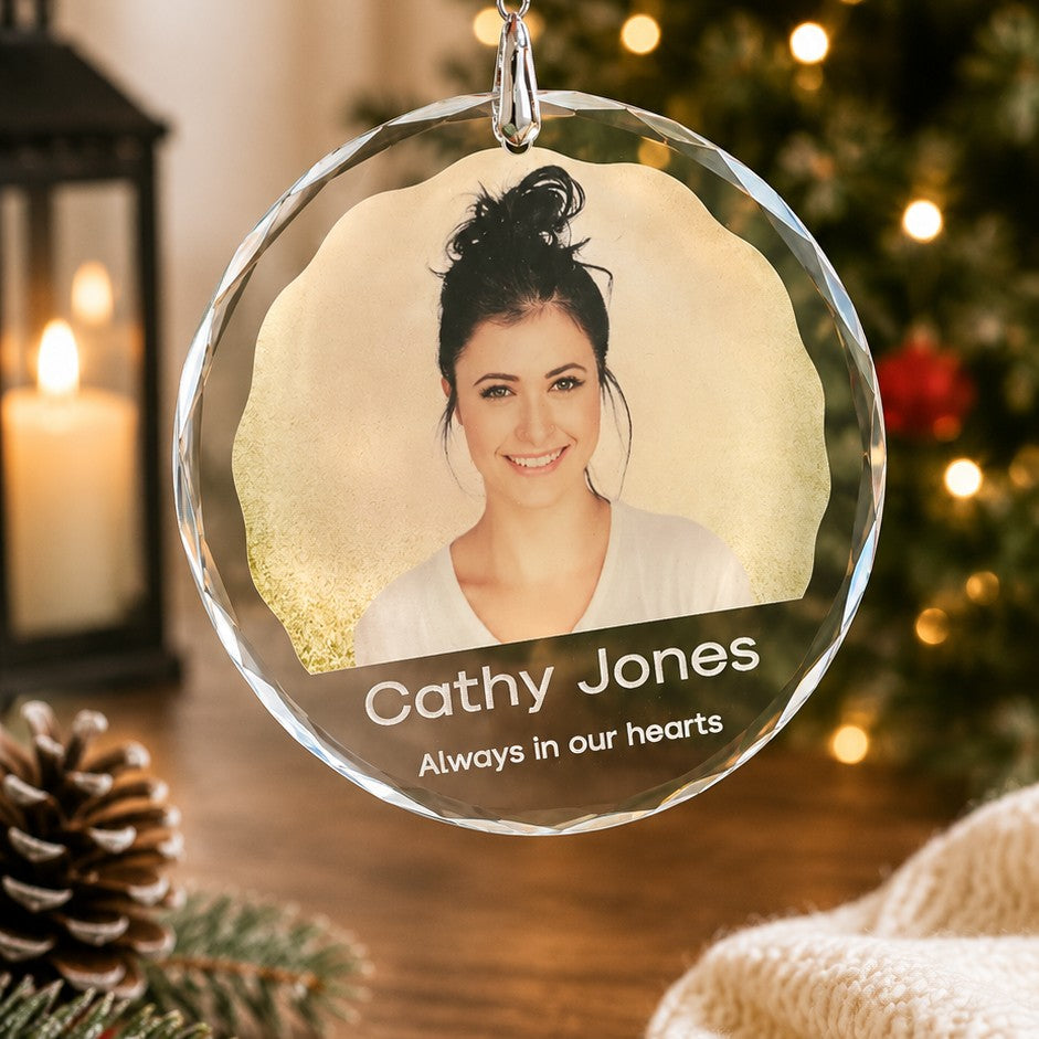 Memorial photo ornament