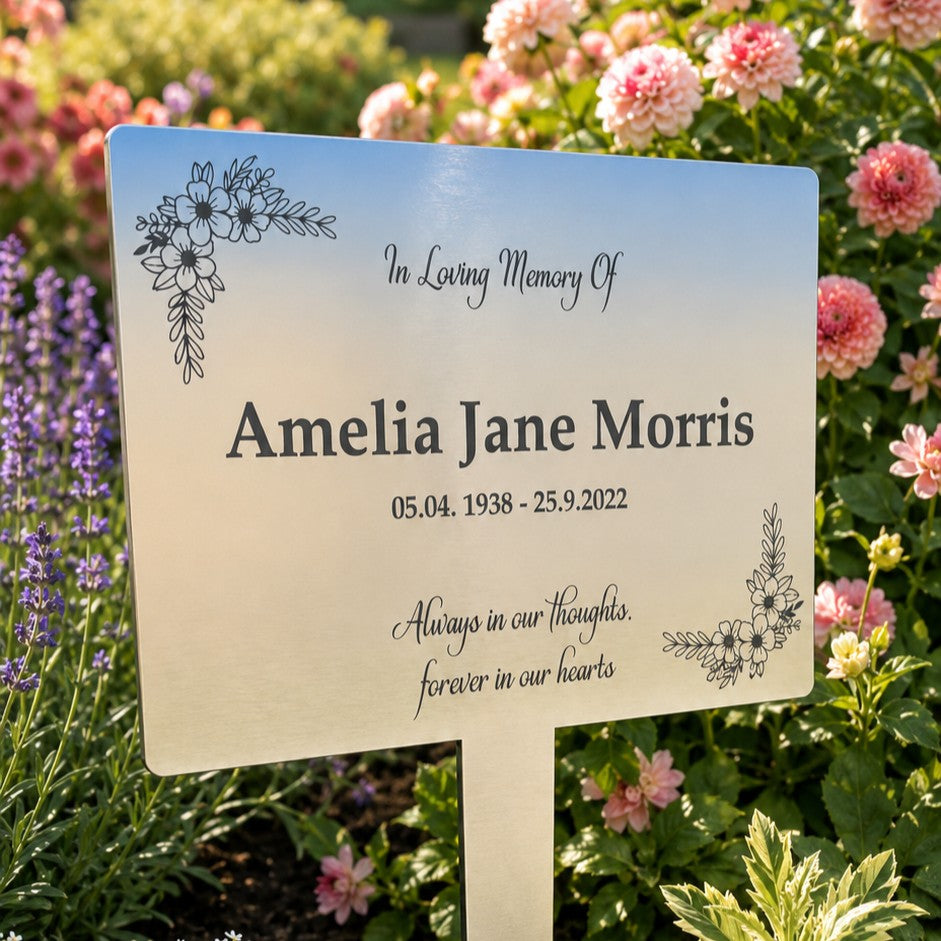 engraved memorial plaque