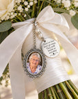 Bridal bouquet remembrance photo charm for loved one