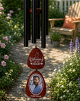 memorial windchimes with photo and quote
