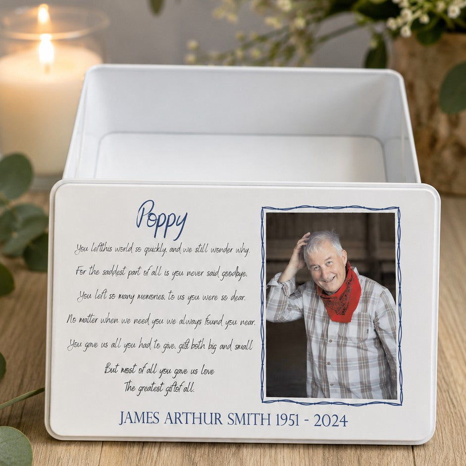memorial keepsake tin
