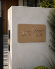 trendy address sign