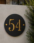 modern house number sign