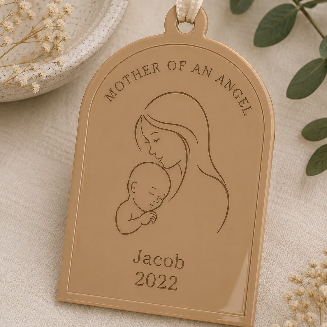 personalised baby remembrance acrylic keepsake ornament