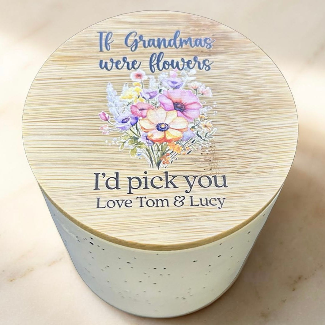 Mothers day candle personalised
