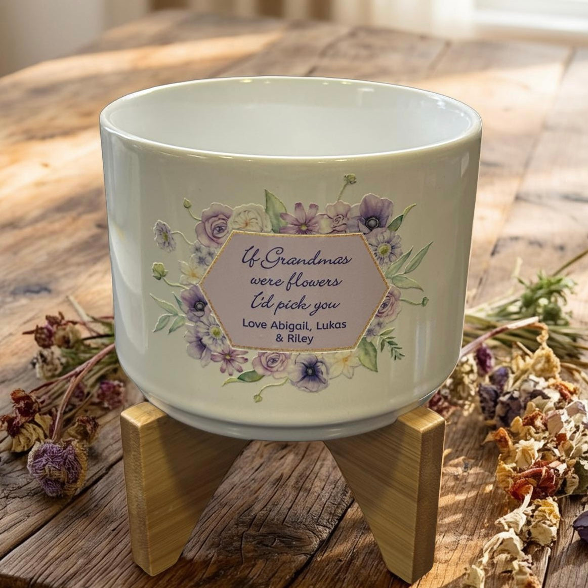 Personalised Mother’s Day ceramic planter pot
