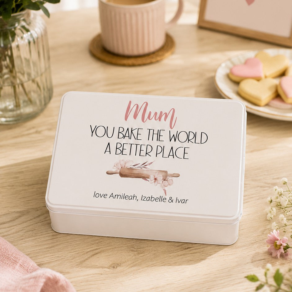 personalised cookie tin for mum