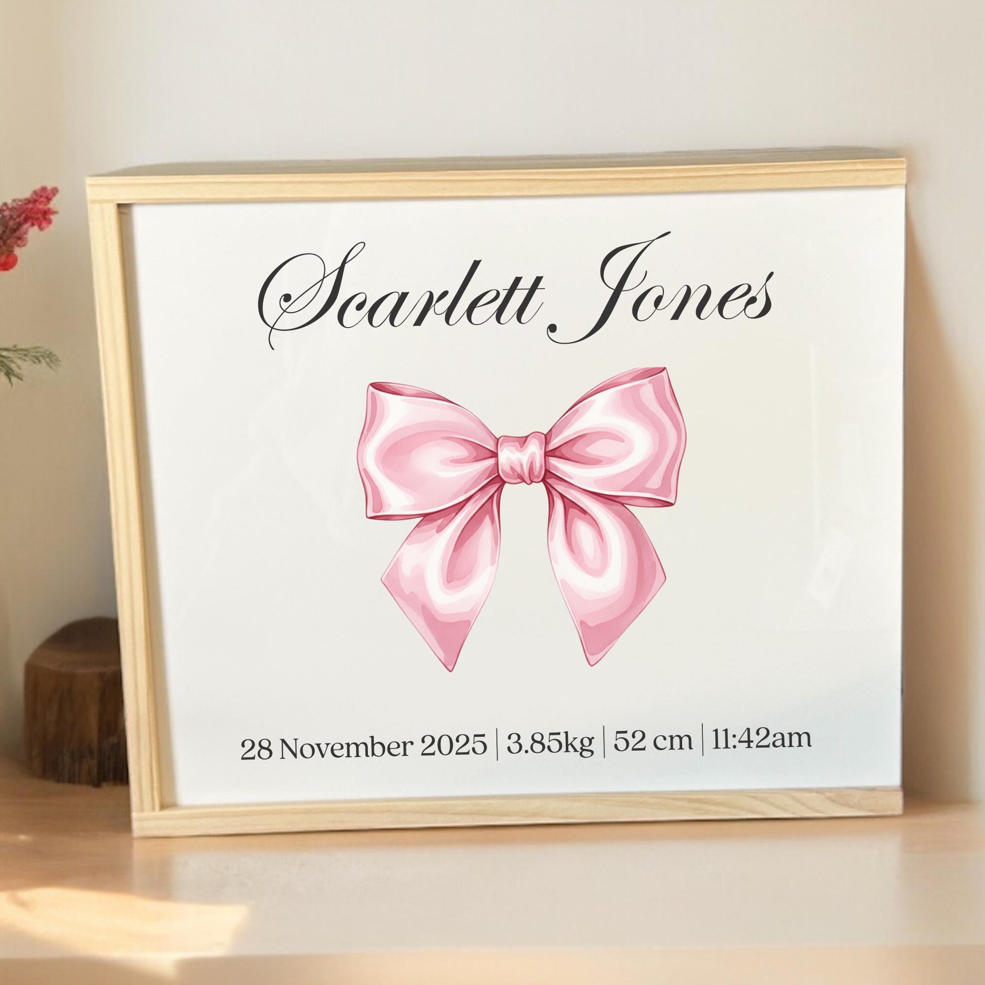 personalised baby keepsake box with name