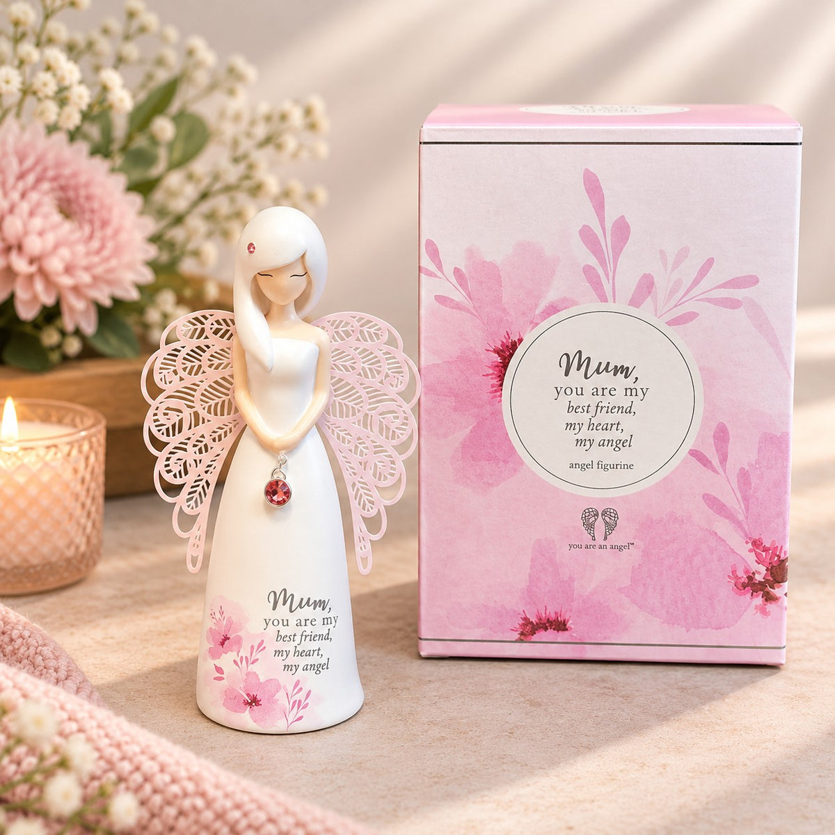 mum angel statue