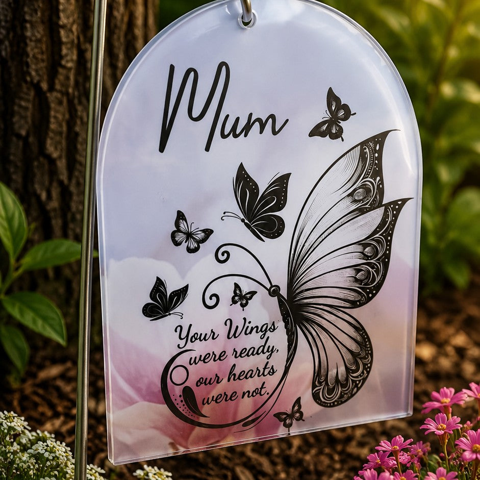 mum memorial garden sign