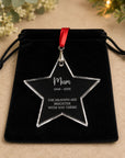 personalised star ornament