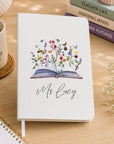 personalised white notebook