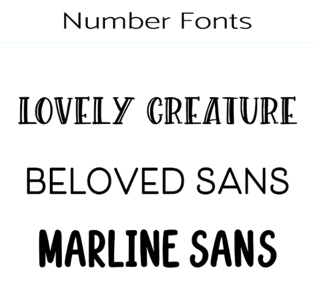 number fonts