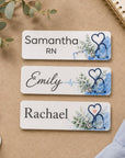 Custom magnetic nurse name badge 85 × 30mm with name and optional nursing title
