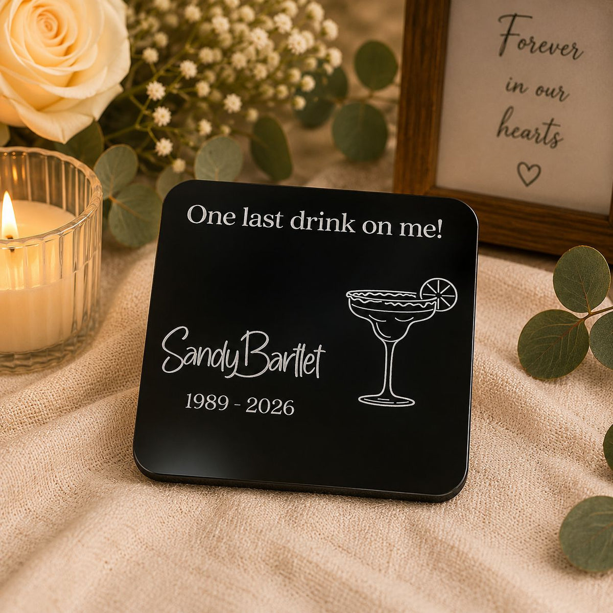 funeral favours memorial coasters