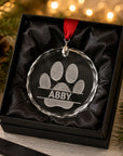 paw print Christmas pet ornament