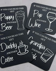 Personalised engraved coasters