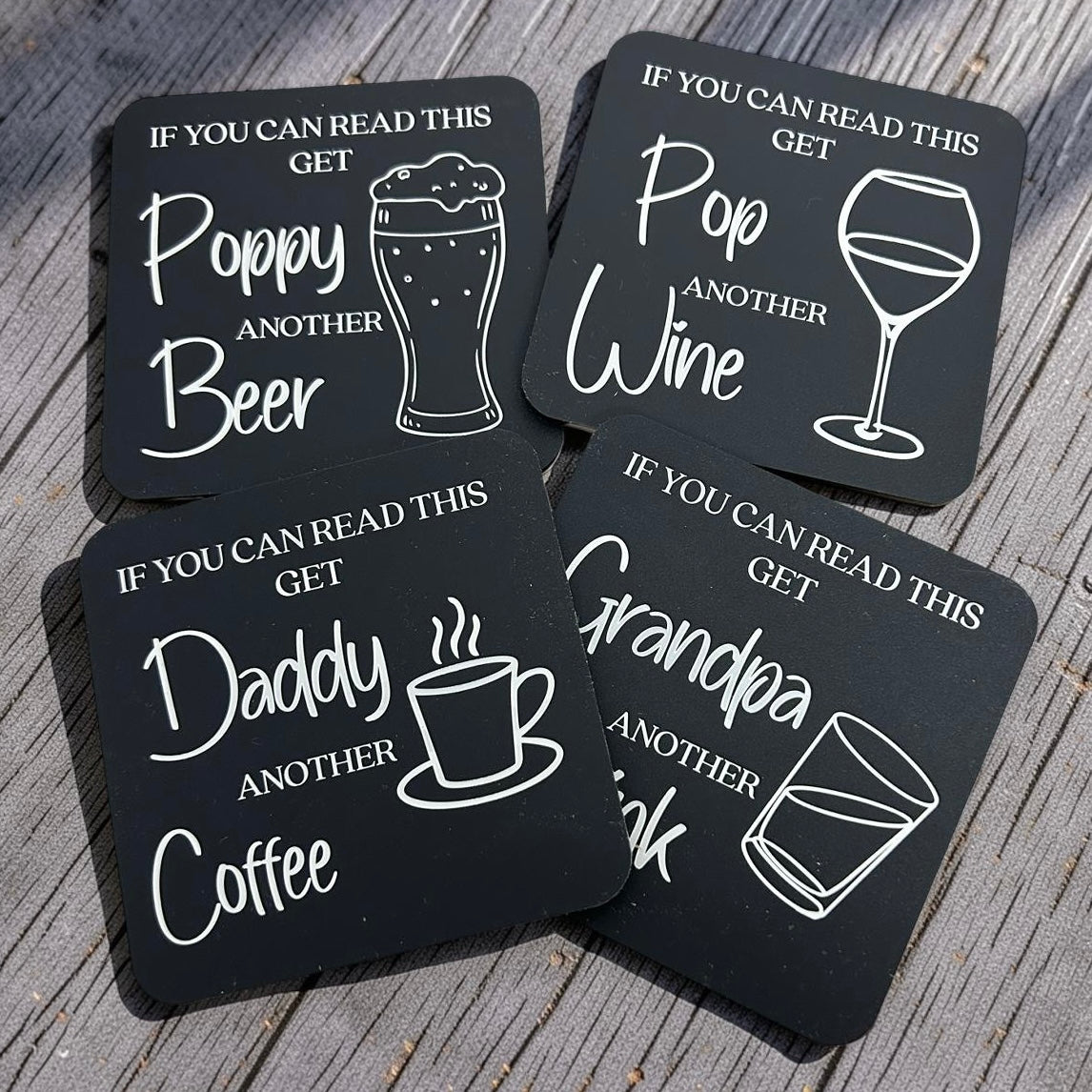 personalised men's coaster
