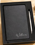 personalised notebook and pen set