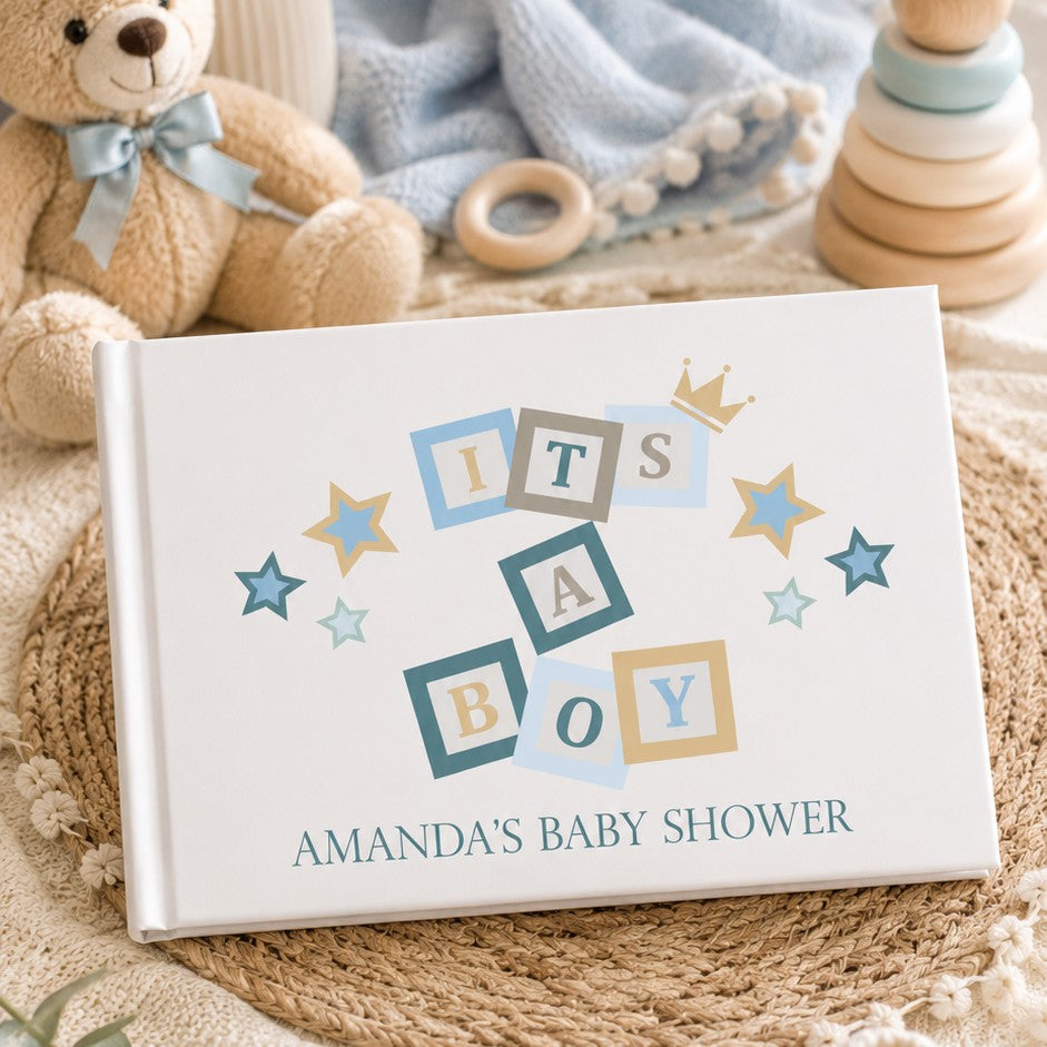 boy baby shower guestbook