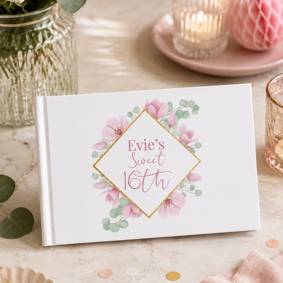 custom birthday guest book
