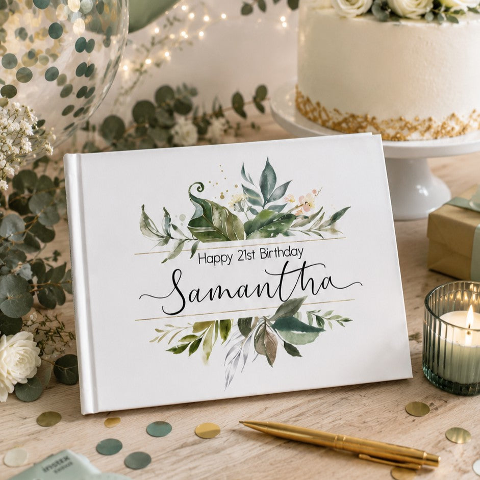 custom birthday guest book