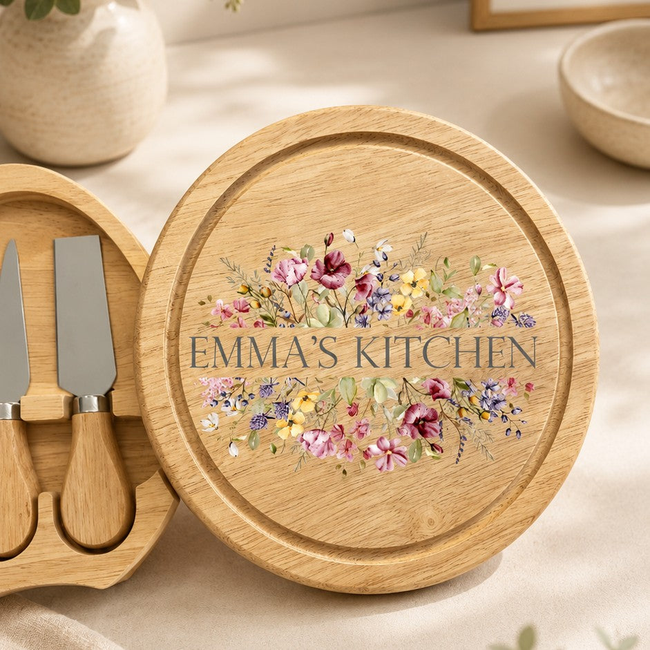 personalised printed cheese board