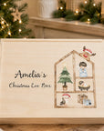 large wooden personalised christmas eve box