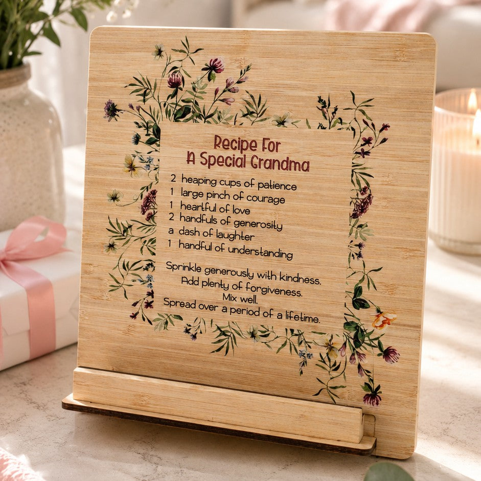 personalised cook book stand