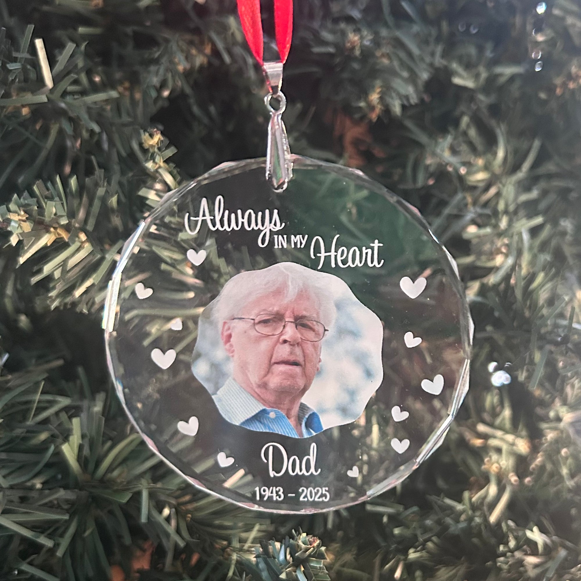 personalised crystal ornaments