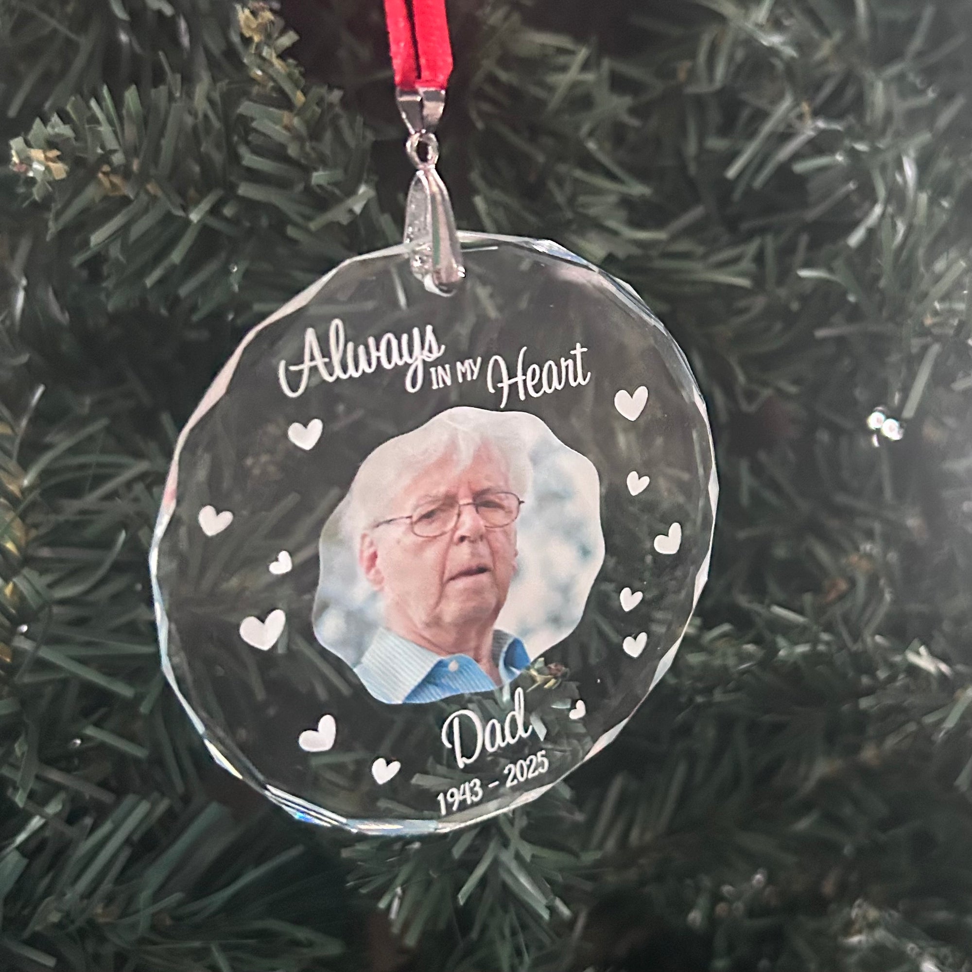 personalised crystal ornaments
